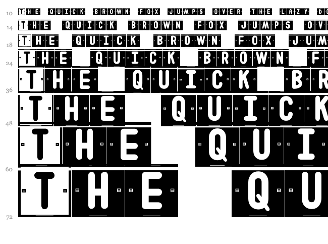 Double Color St font waterfall
